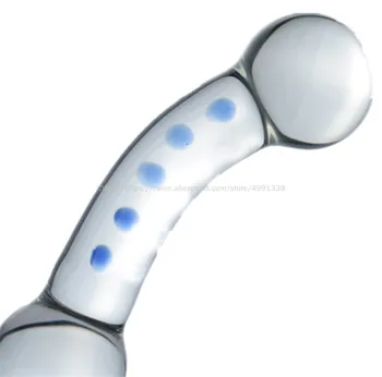CW0240 Dublu Scop Vibrator de Sticlă, bile Anale Vaginale Masager Masturbator Femei Jucărie Sexuală 20cm