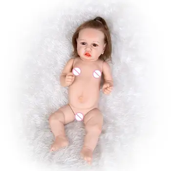 KEIUMI 57 CM Corp Plin de Silicon Renăscut Baby Dolls Fata de Copil Papusa Soft Touch Pentru Copil Chiritmas Chirldren e Cadou de ziua