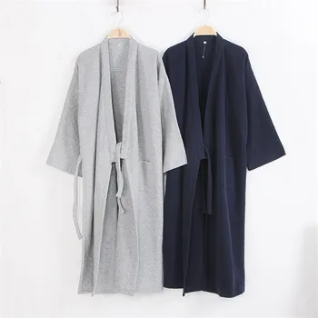 Design nou Stil Japonez Mult Kimono-Halat pentru Bărbați îmbrăcăminte de noapte un Halat de baie de Bumbac Confortabil Acasă Costum Pijamale Haina de zi cu Zi Casual
