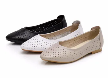 GKTINOO Femei Balerini Vara Pantofi de Balet din Piele Tăiat Confortabil Respirabil Casual Plat Pantofi pentru Femeie Încălțăminte