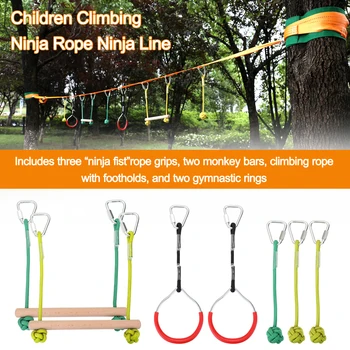 Copiii echipament de alpinism Coarda Ninja Ninja Linie Obstacol de Formare Echipamente de Distracție pentru Copii Moale Linie în aer liber pentru Copii Carabină