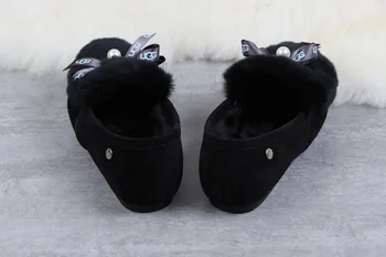 Original UGG 1820 Blana Pantofi Cald Iarna Plat Alunecare pe Zăpadă Pentru Femei Mocasini Casual Plus Dimensiune cizme UGG Slide-uri cu Blană