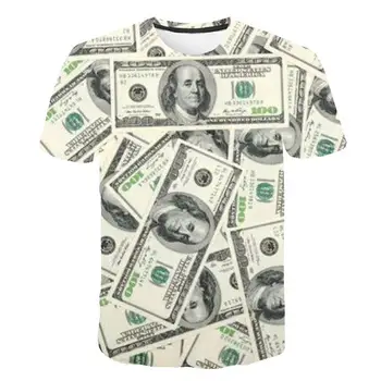 Dolarul T Camasa Barbati de Bani Tricouri Gotic 3d T-shirt Amuzant Tricouri Hip Hop Tricou Cool Haine pentru Barbati 2019 Nou Top de Vara