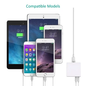 INGMAYA Multi Port Încărcător 6 USB 5V8A Quick Charge 3.0 LCD Show de Încărcare Pentru iPhone iPad Samsung Huawei Nexus Meizu Alimentare