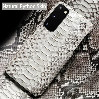 Piele Caz De Telefon Pentru Samsung Galaxy Nota 20 10 9 8 S20 Ultra S10 S10e S9 S8 Plus De Lux Naturale Piele De Python Piele Capacul Din Spate