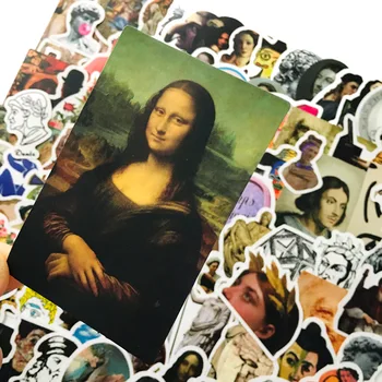 100buc Artiști Celebri Ulei Pictura Mona Lisa Autocolante Pentru DIY Laptop Scrapbooking Graffiti Jurnal Eticheta de Papetărie Decor Autocolant