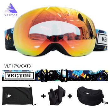 Magnetic Ochelari de Schi Straturi Duble UV400 Anti-ceață Mare Mască de Schi, Ochelari Schi pentru Barbati Femei Snowboard Ochelari de Schi de Zăpadă Ochelari