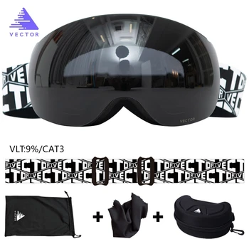 Magnetic Ochelari de Schi Straturi Duble UV400 Anti-ceață Mare Mască de Schi, Ochelari Schi pentru Barbati Femei Snowboard Ochelari de Schi de Zăpadă Ochelari