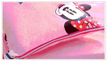 Disney 3PCS patut Bumbac, Seturi de lenjerie de Pat Roz Minnie Mickey Mouse Desene animate Printesa husă de Pilotă Fete copii patut 60x120cm
