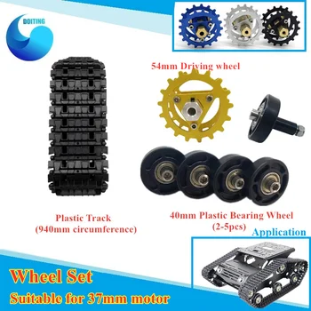 Set de roți Pentru 25mm Motor Piesa+Rulment Roți+Volan Accesorii YP100 Urmărite Robot Tank Șasiu RC Smart Car Kit DIY