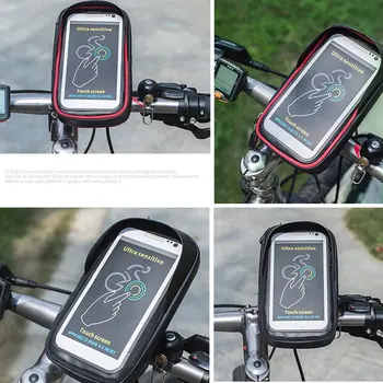 6.0 inch, rezistent la apa Biciclete Biciclete Suport pentru Telefonul Mobil, Suport Ghidon Motocicleta a Monta Geanta X iphone Samsung LG Huawei
