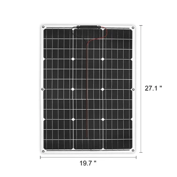 Dokio 18V 50w Panou Solar Flexibil Solare Seturi de Kituri de Încărcare în aer liber Panouri Solare Pentru camping/Bărci/Home Pentru masina 12V taxa