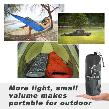 Hitorhike Gonflabile Singur Pad de Dormit Camping Perna Moistureproof Aer Saltele de Pat Super Lumina Portabil Airbed cu Perna 522g