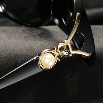 Psacss NOI Oval Epocă Polaroid ochelari de Soare pentru Femei Brand Designer de Perle Elegante, Ochelari de Soare Pentru Femei Oglindă gafas de sol UV400