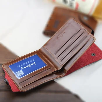 Vânzare de moda designer de bărbați portofele 6 Modele Clasice hasp casual maro deținătorii de carduri de credit pungă portofel pentru barbati #04
