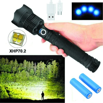 150000 Lumeni XHP70 5 Modul de LED-uri USB Reîncărcabilă 18650 26650 lanterna Lanterna