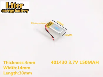3.7 V 150MAH 401430 polimer baterie reîncărcabilă 3.7 V 150MAH 401430 PLUG GPS MP3 MP4 MP5 baterie Litiu-polimer