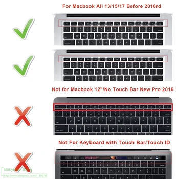 Marmură neagră Textura capac tastatură pentru macbook air 13 protector Treptată schimbare culori de 13 pro 15 retina NE-limba engleză