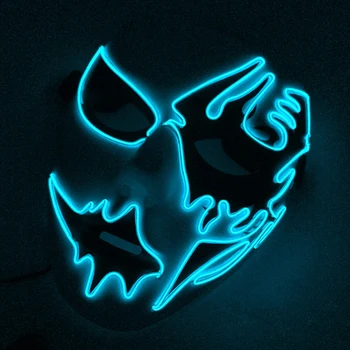 Halloween EL Sârmă DJ Petrecere a Festivalului Măști de Costum a CONDUS Masca de Purjare Film Cosplay Costum Consumabile Strălucire În Întuneric măști de craniu