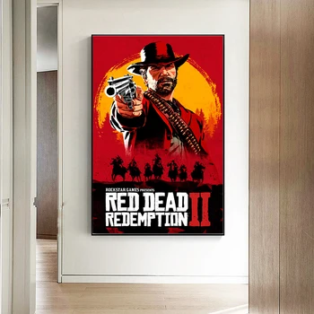 Red Dead Redemption 2 Postere de Film HD Imprimare Panza Pictura Moderna Film Arta de Perete Cuadros Imaginile pentru Camera de zi de Decorare