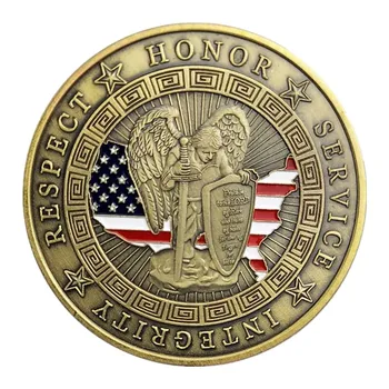 1 BUC Linie Subțire St. Michael Ofițeri de Poliție Moneda Motto-ul Comemorative de Aplicare a Legii Cadouri de Colecție