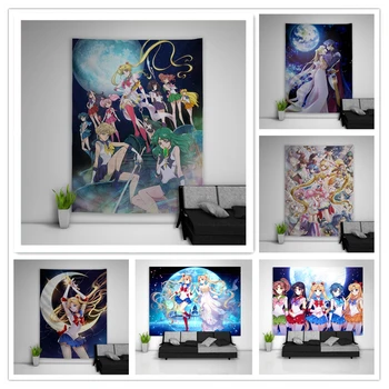 Bishoujo Senshi Sailor Moon Tsukino Usagi Tapiserie Art Agățat De Perete Canapea, Masă, Lenjerie De Pat Home Decor Dormitor Cadou
