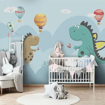 Personalizate 3D Tapet Fotografie Grădiniță Pictate manual Dinozaur pentru Copii Cameră de Băieți Dormitor Fete de Desene animate Decor Mural Tapet