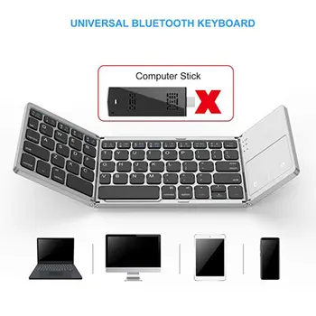 Mini Folding Tastatura Pliabila Tastatura Wireless cu Touchpad-ul pentru Windows pentru Android, pentru ios Tableta ipad Telefon