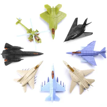 5Pcs Nu-repeta Mini Asambla Aeronave Blocuri de Jucărie pentru Copii de Vânătoare F-35 Modelul Militar Truse de Jucării Educative Aleatoare