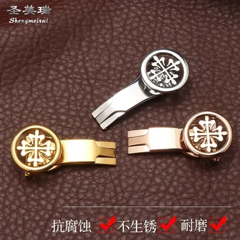 Shengmeirui 18MM 20MM argint aur a crescut aur pliere catarama PENTRU patek philippe ceas cu accesorii