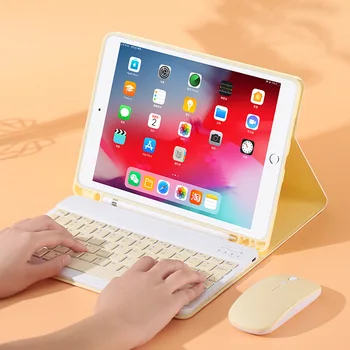 Colorate Tastatură mouse Caz Pentru iPad 7 10.2 2019 Aer 3 10.5 9.7 2018 Caz Keyboard funda pentru iPad mini 5 Pro 11 2020 de Acoperire