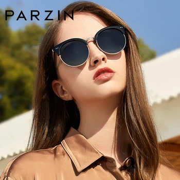 PARZIN TR90 ochelari de Soare Femei Rotund Vintage Ochelari pentru Barbati Polarizati de Conducere Ochelari de Soare Anti-Orbire UV400 Ochelari de Gafas De Sol