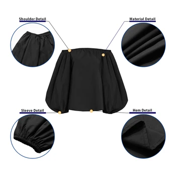 S-5XL Puf Bluze cu Maneca VONDA 2021 Toamna pentru Femei de Moda Topuri pe Un Umăr Topuri Casual Sexy Vrac Blusas Femme Camasa de Petrecere