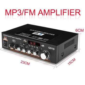 12V 220V G919 Mini Amplificador Audio Bluetooth Stereo cu Amplificator de Putere FM SD Hifi 2CH Amp Music Player Amplificator de Putere Masina Acasa