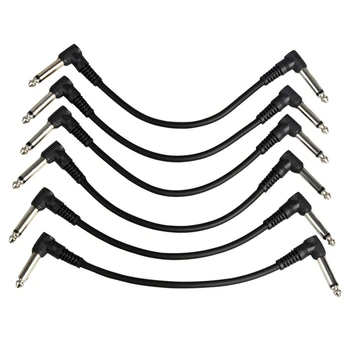 Irin Efect Chitara Pedala de Cabluri de Conectare Linie 6,35 Mm Patch Pedala Cablu 21Cm Unghi Drept Cablu de Sârmă de Cupru Chitara Accesorii