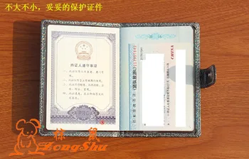Zongshu de brevete din piele PU pașaport saci ID-ul de Călătorie Pașaportul Titularului Capac Pașaport Carte de Pașaport Caz (Personaliza disponibile)