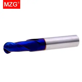 MZG 2 Flaut Prelungi Minge Nas End Mill 100L de Tăiere HRC65 4mm 5mm Frezare Prelucrare Oțel de Tungsten Sprial Pic de freze