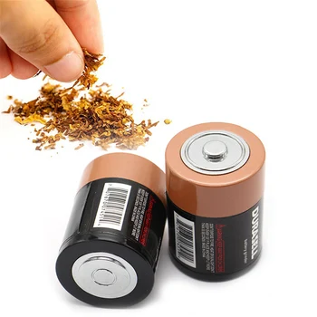 1 buc Creative Baterie de Metal în Formă de Zinc din Aliaj pe bază de Plante Plante medicinale Tutun Tocat Iarbă Spice Fumatul Instrumente