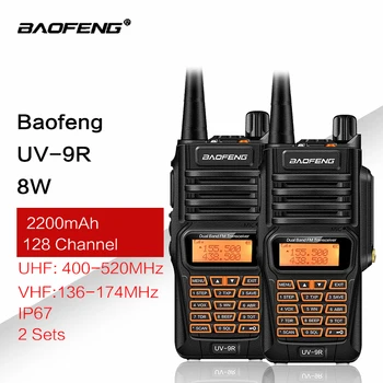 1sau 2 BUC 10W Baofeng UV-9Rplus rezistent la apa IP67 Radio 10KM UV 9R Două Fel de Radio Vhf Uhf Radio cu Rază Lungă CB Radio