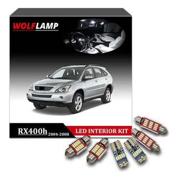 Wolflamp 19Pcs LED-uri Albe Lumini Auto de Interior Pentru perioada 2004-2008 Lexus RX330 RX350 RX400h Harta Lumină plafonieră inmatriculare Bec