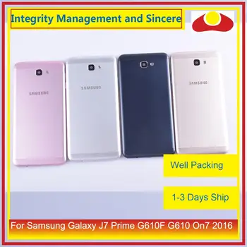 Original Pentru Samsung Galaxy J7 Prim G610F G610 On7 2016 Carcasa Baterie Cadru de Ușă din Spate Caz Acoperire Carcasă Shell