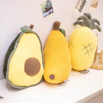 Umplute cu Fructe de Avocado Pernă de Pluș Super Moale realiste, Ananas, Pere Capsuni Banane Pernă de Canapea Pernă Decor
