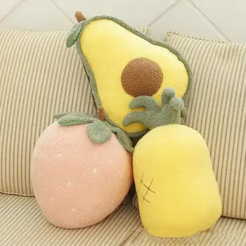 Umplute cu Fructe de Avocado Pernă de Pluș Super Moale realiste, Ananas, Pere Capsuni Banane Pernă de Canapea Pernă Decor