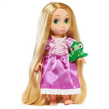 Disney Original de Desene animate Rapunzel Papusa Printesa Kawaii Acțiune Figura Jucării Modelul de Ziua de nastere Cadouri de Craciun jucarii pentru Copii Papusa