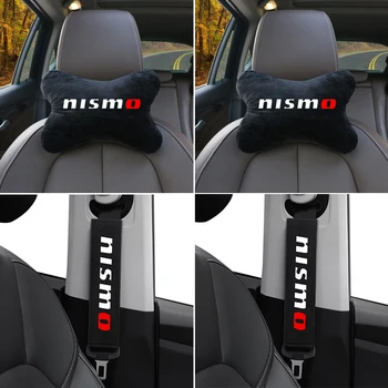 Auto Styling centura de scaun Auto acopera si tetiera pentru Nissan Nismo ține de pluș cald pad umăr și gât protector Accesorii