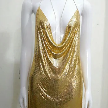 45*30cm Ieftine de Culoare de aur am metalice metal ochiurilor de plasă cu paiete, tesatura pentru perdele sexy femei de seara Cosplay rochie de costume de baie fete de masa