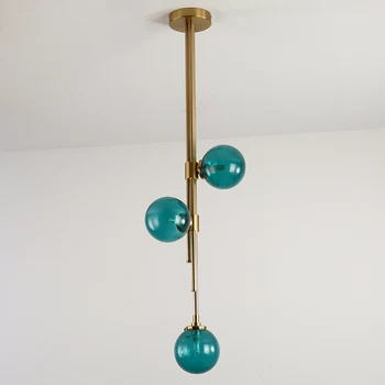 Design Nordic minge de sticlă lampă de agățat 3 capete creative țeavă ridicat suspendarea corpurilor de iluminat dormitor, living sufragerie bar pandantiv lumina