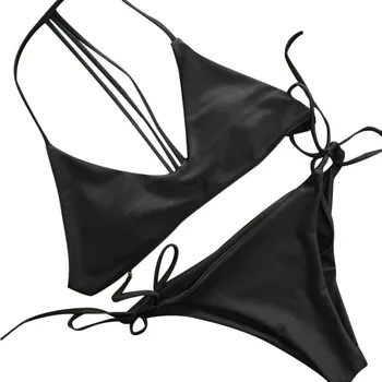 Hirigin Bikini Set 2020 Nouă Femei, Costume De Baie, De Culoare Pură Push-Up Captusit Costum De Baie Biquini Femei Costum De Baie Vara Beachwear