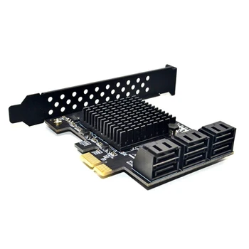 SATA III, PCI-E SATA Card 6 Porturi PCI Express Convertor SATA 3.0 Extindere Coloană Modul PCI-E/PCIE, SATA Controller de Multiplicare