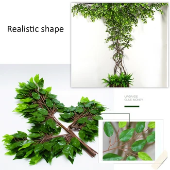 12Pcs/Ramură de Simulare Plante Artificiale Ficus Frunze de Copac de Plastic Atingere Reală de Flori False Petrecere Acasă Decor Decor de Nunta